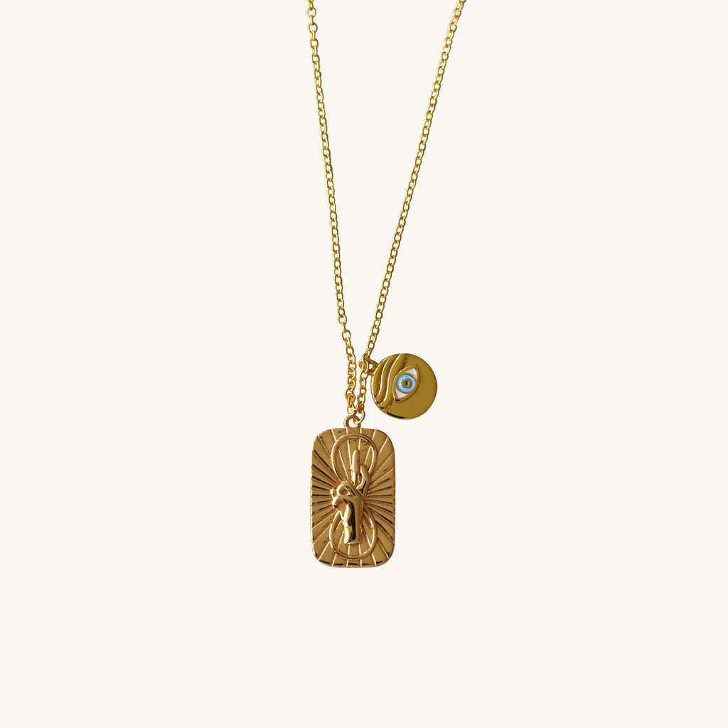 gojo's infinite void necklace gold 